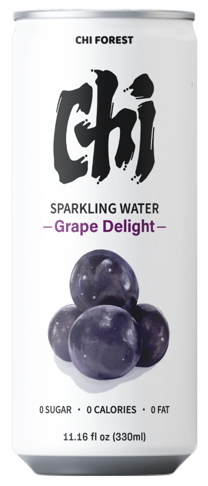 GF Sparkling Water Grape Delight 元气森林 苏打气泡水罐装 夏黑葡萄味 4packs*6cans*330ml
