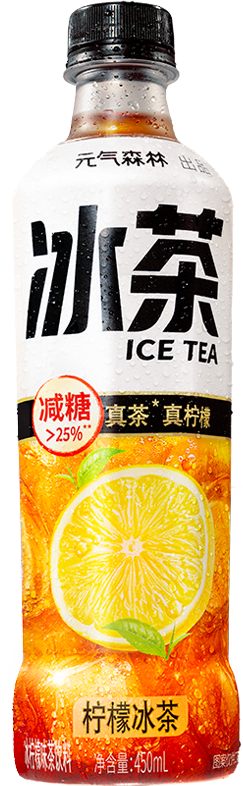 GF Iced Tea Lemon Black Tea Less Than 1% Juice 元气森林 冰茶 减糖柠檬 15btls*450ml