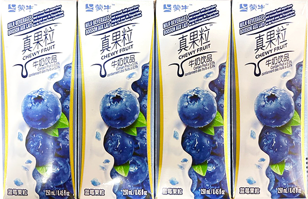 MN Chewy Fruit (Blueberry) 蒙牛 真果粒 蓝莓 8packs*4tetras*250ml