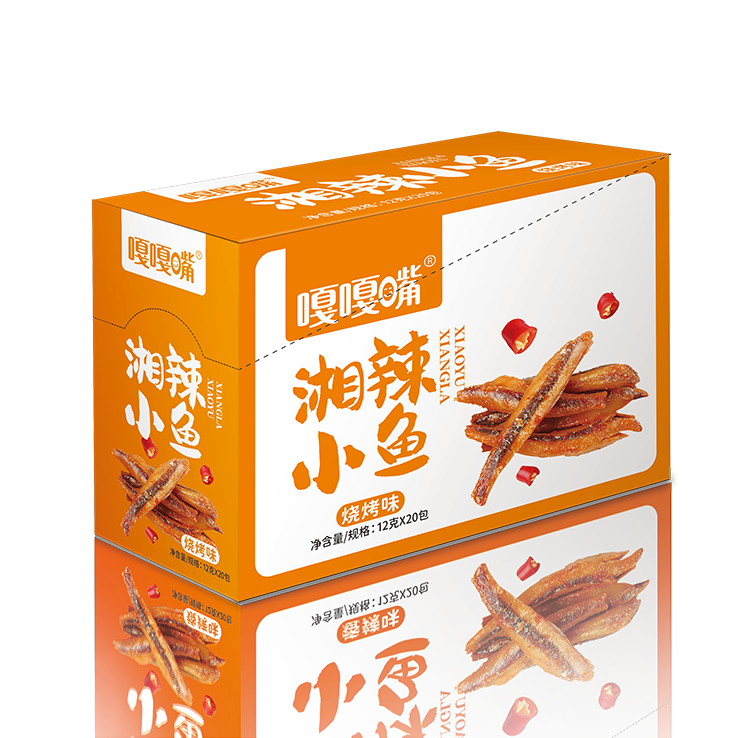 GGZ Fish Snacks (BBQ) 嘎嘎嘴 小鱼仔 烧烤味 20boxes*20bags*12g