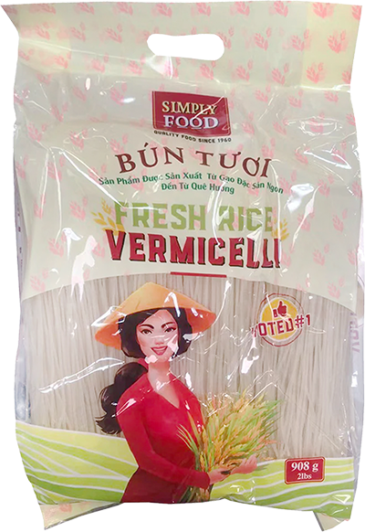 Simply Food BTF0047 Fresh Rice Noodles - Bun Tuoi Simply Food 新鲜米粉 908g 15packs*908g