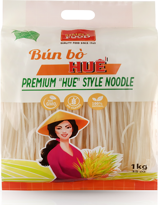 Simply Food BTF0048 Premium Hue Style Noodle - Bun Bo Hue Thuong Hạng Simply Food 越南顺化米粉 15packs*1kg