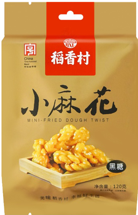 DXC Mini Fried Dough Twist (Brown Sugar) 稻香村 小麻花 黑糖味 30bags*120g