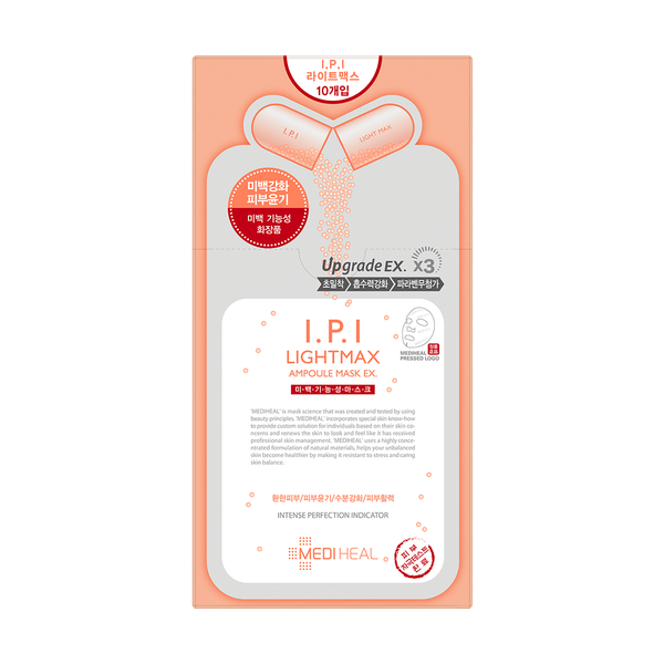 美迪惠尔 可莱丝IPI卡通版面膜 10片入 50/cs MEDIHEAL I.P.I Lightmax Mask 10pcs 50/cs