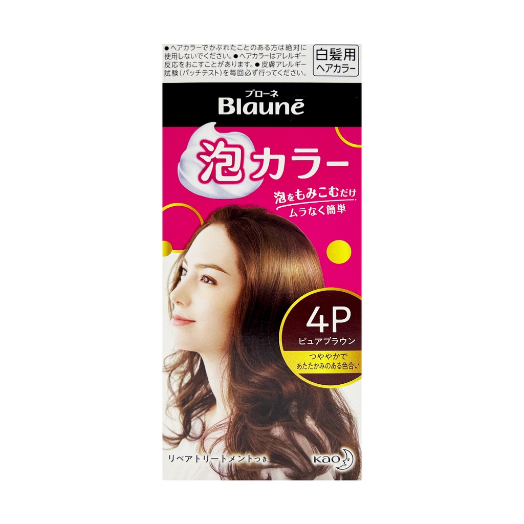 花王Blaune白发专用植物染发泡沫4P 24/cs