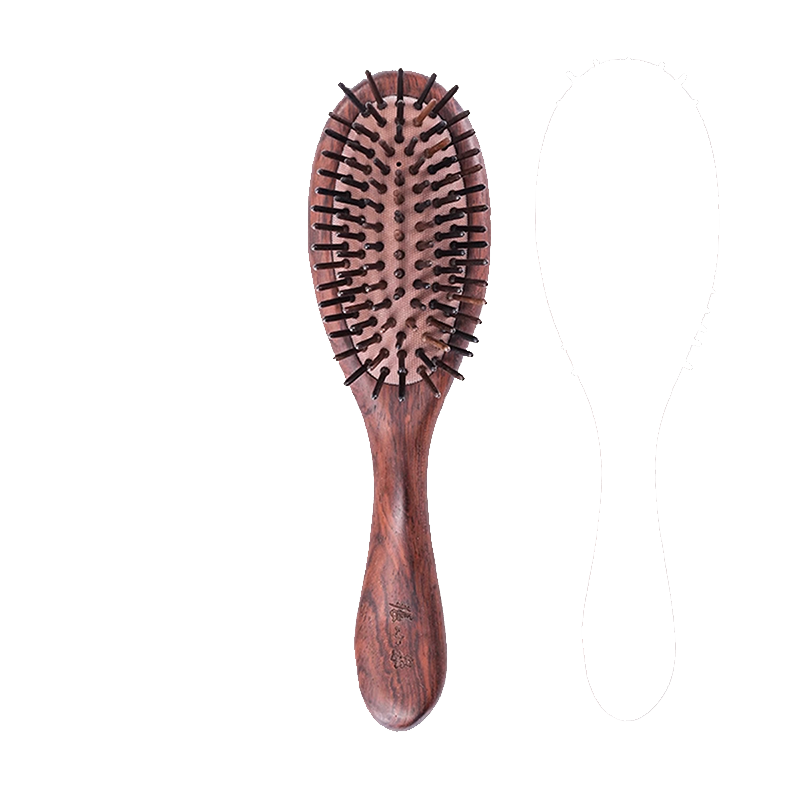 张小泉黑檀圆柄气囊按摩梳-H35050100 72/cs Zhang Xiao Quan air cushion massage wooden comb-H35050100 72/