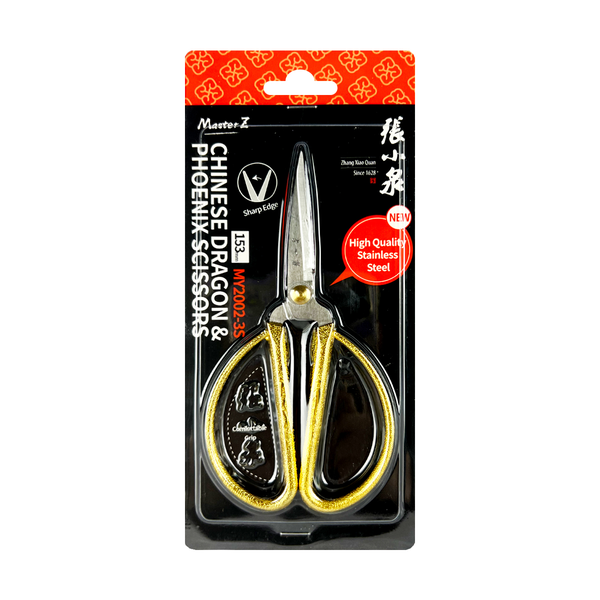 张小泉龙凤合金剪153mm（金色）-MY2002-3S. 72/cs Zhang Xiao Quan Scissors 153mm（Gold）-MY2002-3S. 72/cs