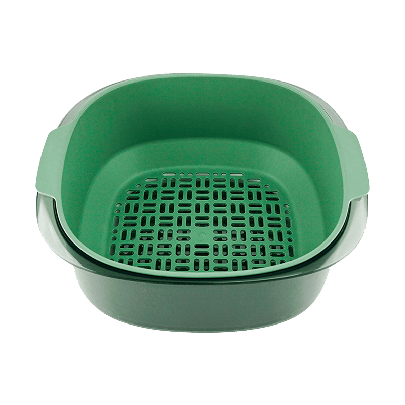 摩登主妇 双层洗菜盆 北欧深绿 28/cs MDZF Double Layer Vegetable Basin Green 28/cs