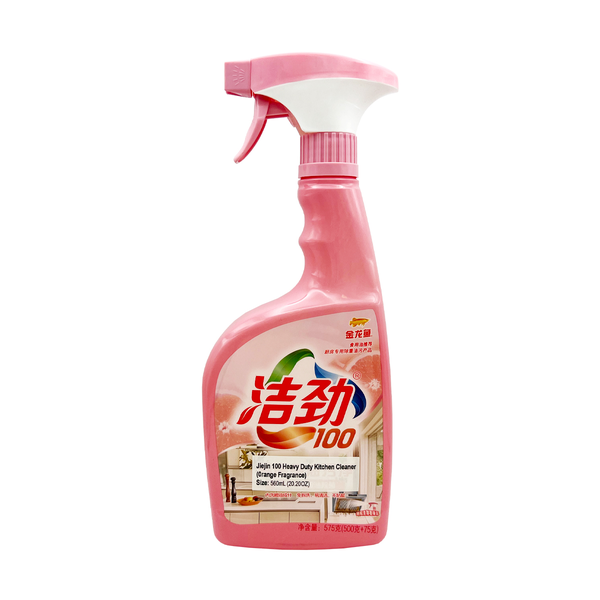 洁劲100橙油&除菌厨房重油污净 575g 24/cs Jiejin100 Heavy Duty Kitchen Cleaner (Orange Fragrance) 575g 24/cs
