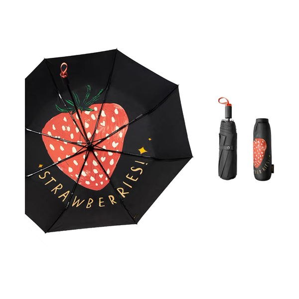 蕉下 防紫外线晴雨伞-果趣系列-三折（草莓）