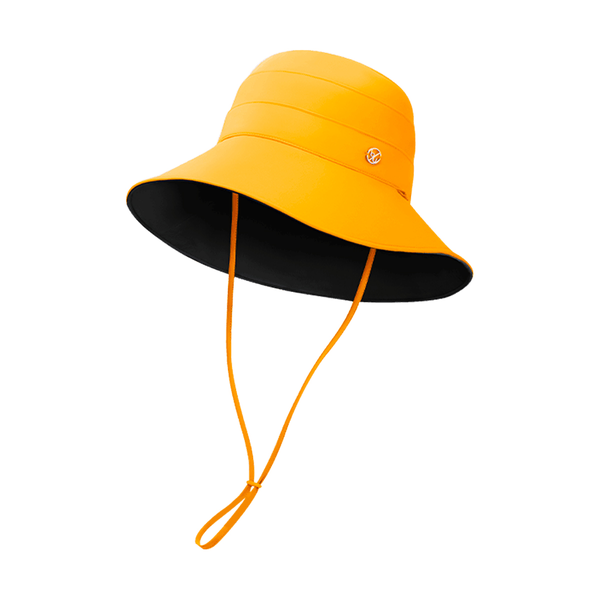 蕉下渔夫帽穹顶系列-双面（姜黄色/黑色）60/cs Beneunder Cool Lightweight Double-sided Sun Hat Fishing Hat with Strap (Yellow/Black) 60/cs