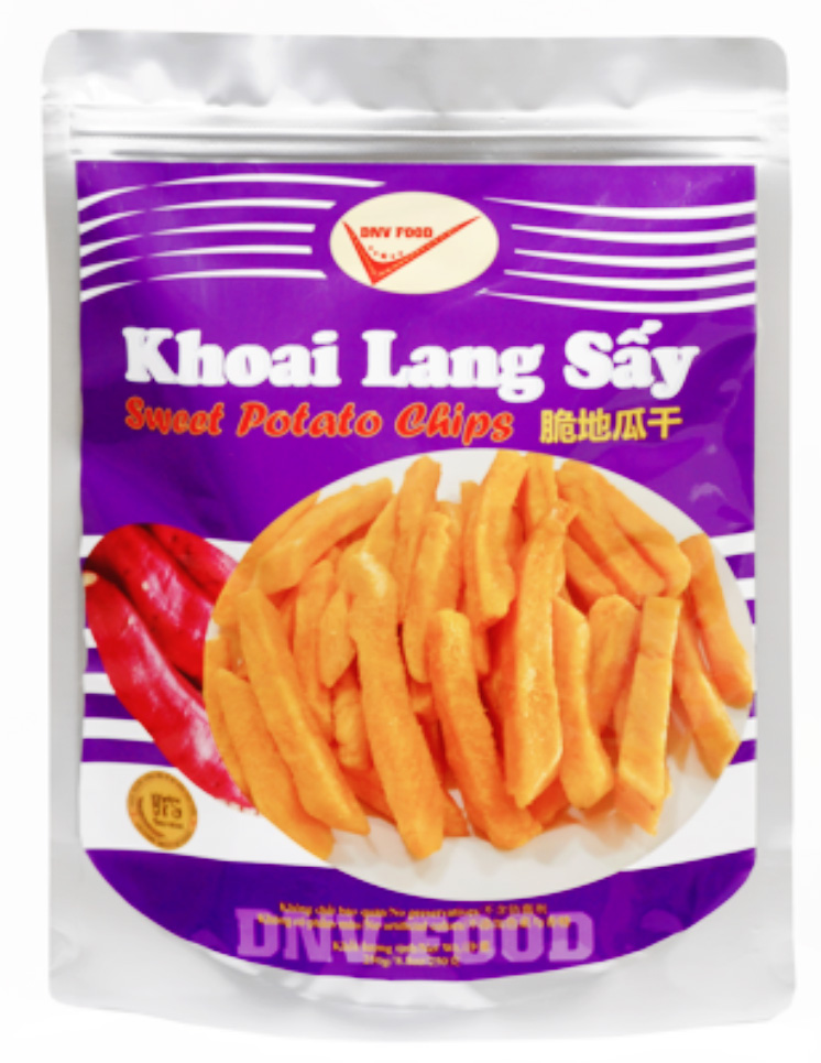 DNV Food Sweet Potato Chips | DNV Food 脆地瓜干 | 24bags*250g [Khoai Lang Say]