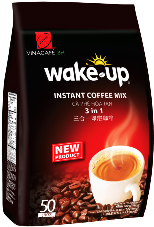 MASAN VinaCafe Wake Up Instant Coffee Mix 3 in 1 | MASAN VinaCafe Wake Up 速溶咖啡 3合1 10bags*50sticks*17g