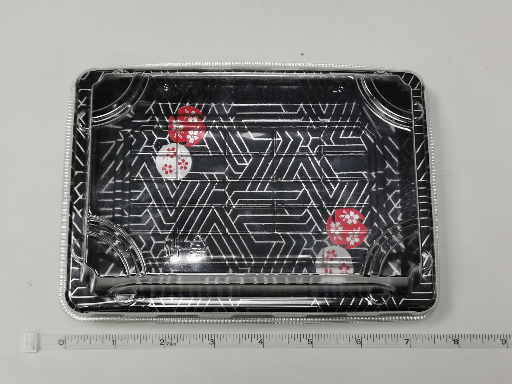 Silver printed sushi box XW-1105# | 银色印花寿司盒XW-1105# 1ctn*400pcs