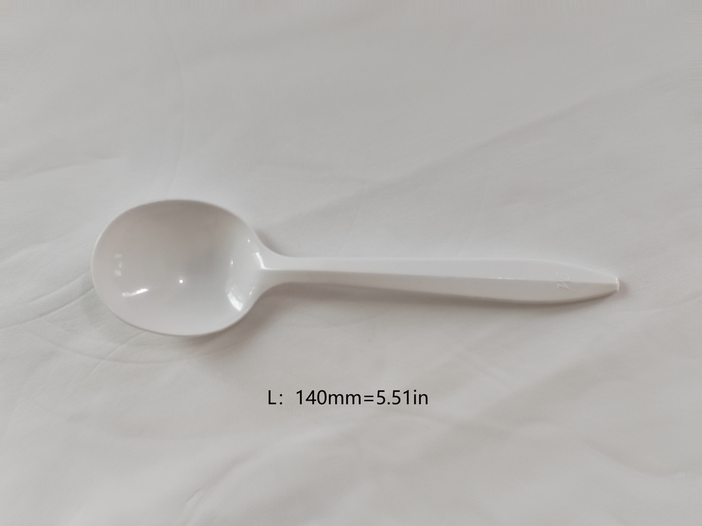 FUTONG Plastic Spoon M001(500pcs) | 福通 塑料勺子(白色) M001（500支） 1box*500pcs