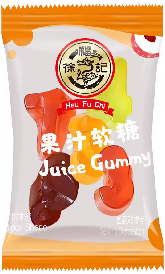 XFJ Block Shape Juice Gummy (Bulk Packaging) | 徐福记 小积木 透明橡皮糖 （散包）4bags*1.5kg