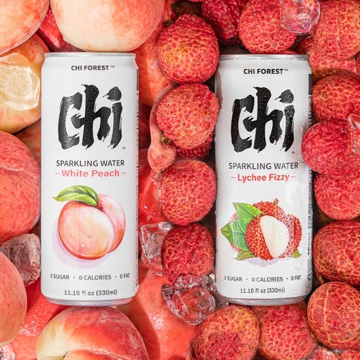 [A25314] GF Sparkling Water Mix (White Peach & Lychee) 元气森林 气泡水混合口味 (白桃+荔枝) 24cans*330ml