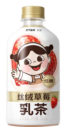 [A25405-1] GF Milk Tea Strawberry Flavor 元气森林 乳茶 丝绒草莓 15blts*360ml