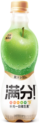 [A25602] GF Microbubble Juice WangLin Green Apple 元气森林 满分微气泡果汁 王林青苹果 12btls*380ml