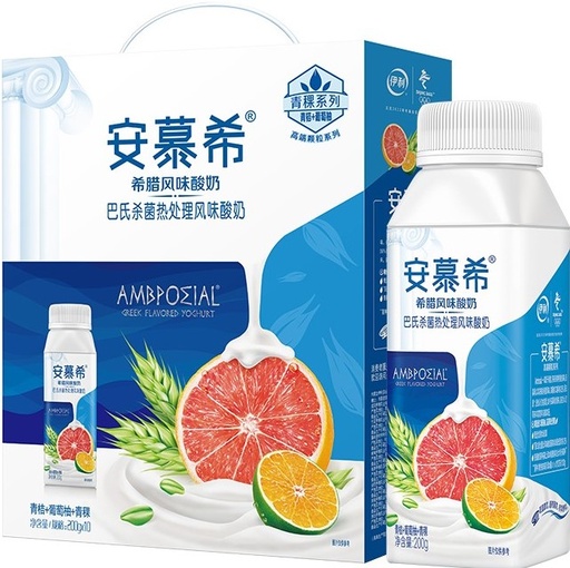 [A28203] AMX Ambpoeial Yogurt (Citrus & Grapefruit) 安慕希 酸奶 青桔葡萄柚味 8packs*10btls*200g