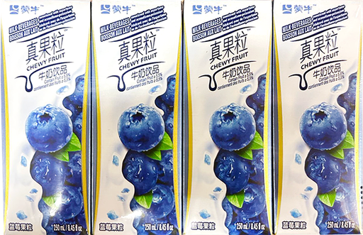 [A32504] MN Chewy Fruit (Blueberry) 蒙牛 真果粒 蓝莓 8packs*4tetras*250ml