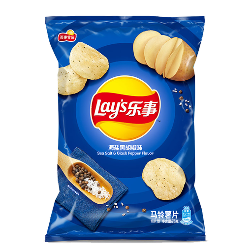 [B02207] Lay's Potato Chips (Sea Salt & Black Pepper) 乐事 海盐黑胡椒味薯片 袋装 22bags*70g