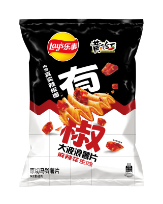 [B02303] Lay's Potato Chips (Spicy Peanut) 乐事 麻辣花生味大波浪薯片 袋装 22bags*60g