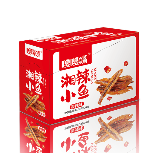[B03801] GGZ Fish Snacks (Spicy) 嘎嘎嘴 小鱼仔 香辣味 20boxes*20bags*12g