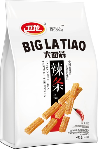 [B08107] WL Hot Strip 卫龙 大面筋 香辣味 400g 12bags*400g