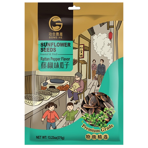 [B27206] GHNC Sunflower Seeds (Rattan Pepper Flavor) 功合农产 藤椒瓜子 25bags*375g