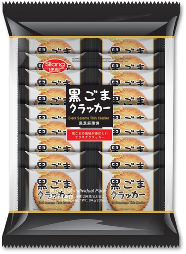 [B55301] SL Black Sesame Cracker 思朗 黑芝麻薄饼干 24bags*264g
