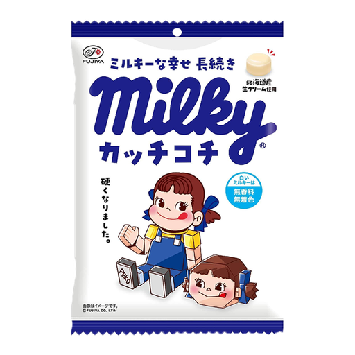 [B58103] FUJIYA Katchkochi Milky Bag 不二家 Milky牛奶硬糖 (白藍11724) 17151 48packs*80g
