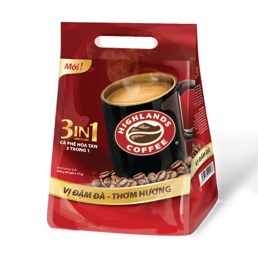 [C26201] Highlands Coffee 3 in 1 Bag 高地咖啡 咖啡三合一 (袋装) 10bags*50sachets*17g