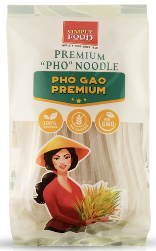 [D44105] Simply Food BTF0029 Premium Pho Rice Noodles - Pho Gao Thuong Hang Simply Food 优质新鲜米粉 30packs*500g