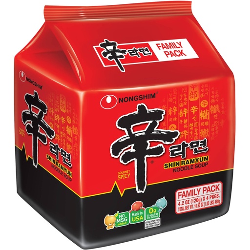 [D47101] NS 101004224 Shin Ramen 农心 辛拉面 4连包 063383 4packs*4bags*120g