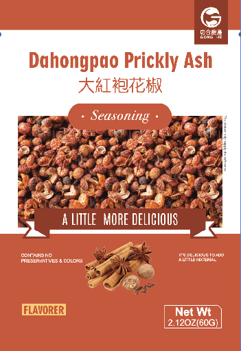 [E17106] GHNC DaHongPao Prickly Ash 60g×110bags/cs 功合农产 大红袍花椒[小] - 箱 110bags*60g