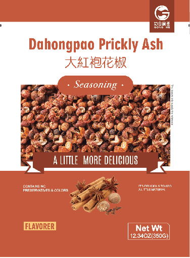 [E17106-1] GHNC DaHongPao Prickly Ash 350g×24bags/cs 功合农产 大红袍花椒[大] - 箱 24bags*350g