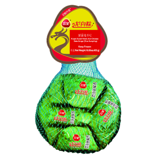 [FA01710] SanQuan Purple Potato Candied Dates Zongzi 三全 紫薯蜜枣粽 （网袋） 20cs*455g