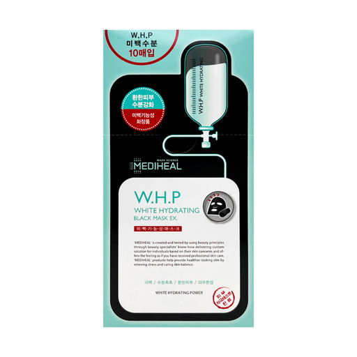 [VFM04105] 美迪惠尔 美白保湿WHP黑面膜 10片入 50/cs MEDIHEALW.H.P. White Hydrating Black Mask EX 10pcs 50/cs