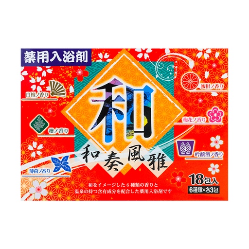 [VHB14006] 扶桑化学合奏风雅浴盐18包 20/cs Bath Powder Waraku Fuga 18 Packs 20/cs