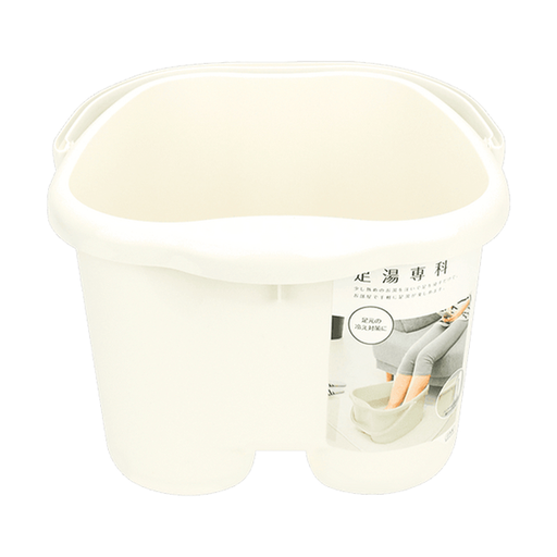 [VHK09007] INOMATA 手提泡脚足浴桶 #象牙白色 20/cs INOMATA PLASTIC FOOTBATH BACKET PEARL IVORY 20/cs