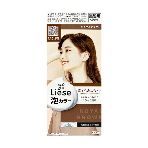 [VHB03101-9] KAO花王 LIESE PRETTIA 泡沫染发剂 #皇室高贵棕色 LAW-7 24/cs