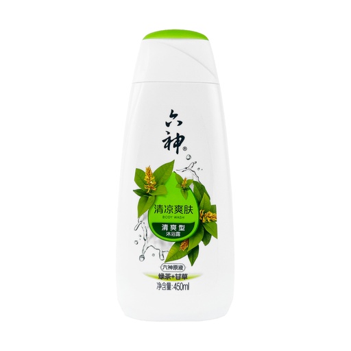 [VHB60003] 六神清凉爽肤沐浴露 绿茶甘草 450ml 20/cs