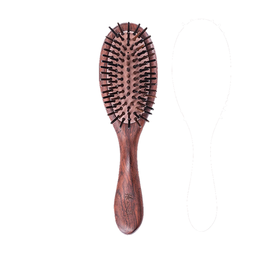 [VHB54001] 张小泉黑檀圆柄气囊按摩梳-H35050100 72/cs Zhang Xiao Quan air cushion massage wooden comb-H35050100 72/