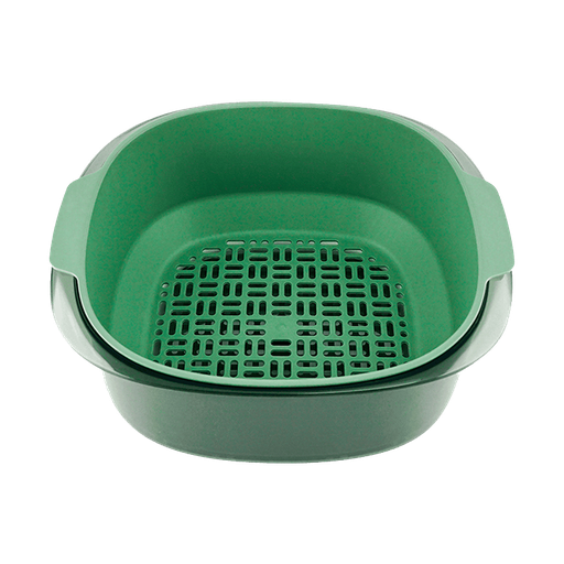 [VHK25011-4] 摩登主妇 双层洗菜盆 北欧深绿 28/cs MDZF Double Layer Vegetable Basin Green 28/cs