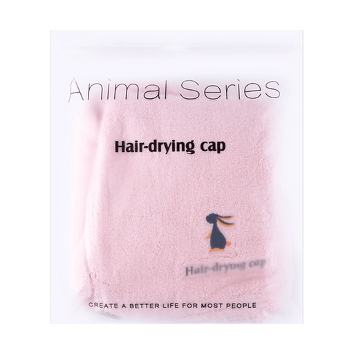 [VHK25003-2] 摩登主妇干发帽（粉色-兔子） MDZF Hair-drying Cap Pink