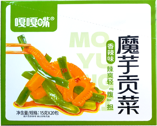 [B03210] GGZ Pickled asparagus lettuce with Konjac 嘎嘎嘴魔芋贡菜 18boxes*20bags*15g