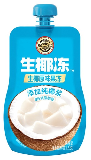 [B56333] HSU FU CHI Raw Coconut Original Jelly 徐福记可吸果冻生椰原味袋装 40bagsx120g