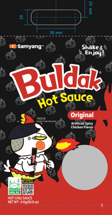[G31101-1] SY 308835 Artificial Spicy Chicken Flavor Buldak Hot Sauce Stick Original 三养 火鸡酱条 原味 (00758) 6g 4bags*50sticks*6g