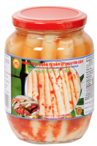 [H18105] DNV Food Truc Quan Tu Pickled Bamboo Shoots (Whole) | DNV Food 辣椒醋炒君子笋(整根) | 16jars*500g [Mang Truc dam ot nguyen cay]